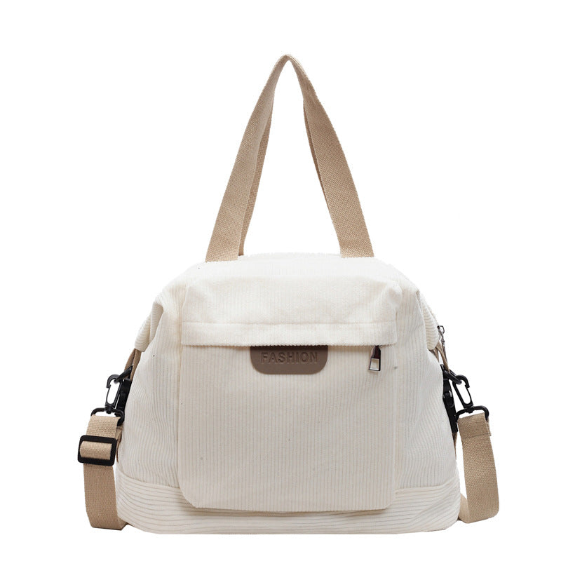 Corduroy Casual Shoulder Tote Bag Kalsten