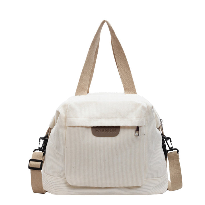 Corduroy Casual Shoulder Tote Bag Kalsten