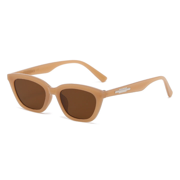 Women's fashionable Cat-Eye sunglasses with transparent frame and mirrored lenses Kalsten