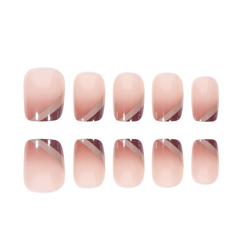 Elegant French Tip Gel Press-On Nails Kalsten