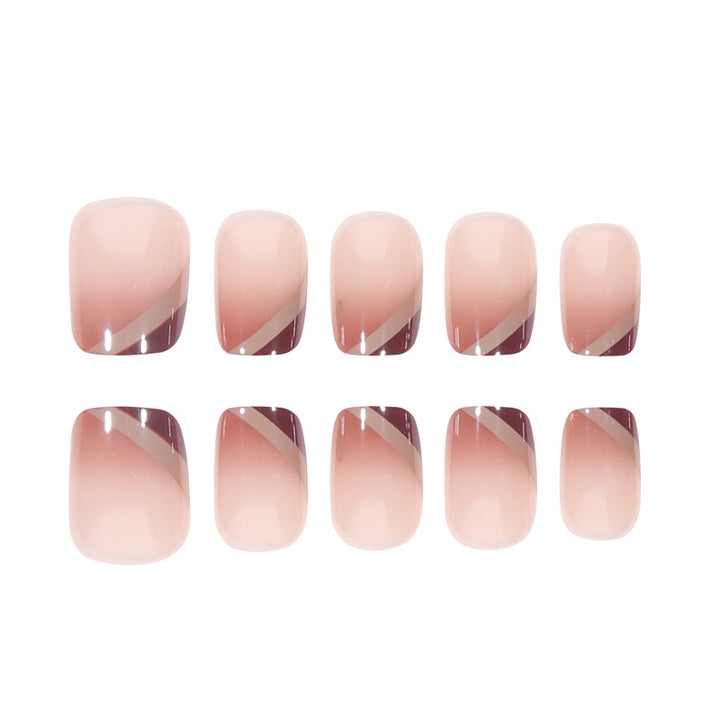 Elegant French Tip Gel Press-On Nails Kalsten