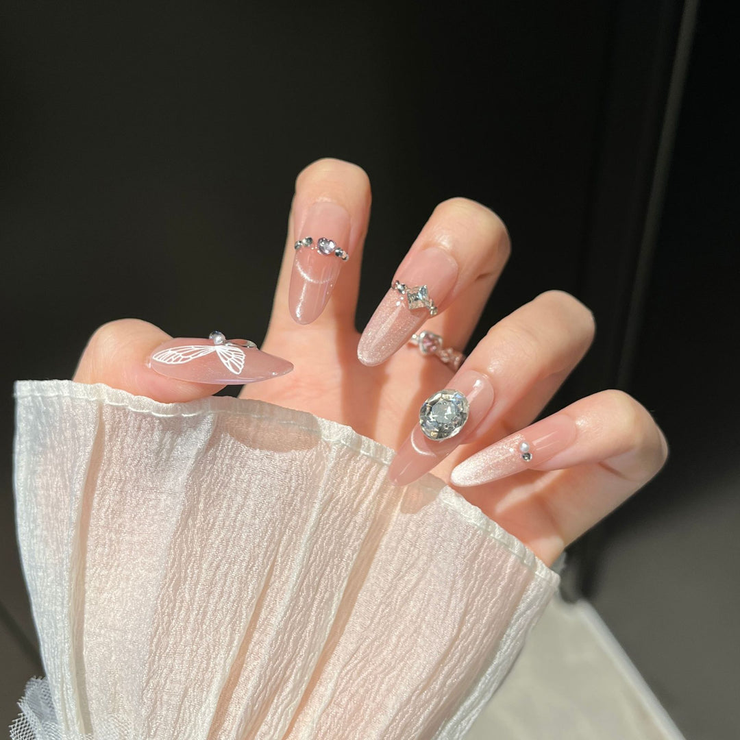Crystal-Embellished Press-On Nail Extensions Kalsten