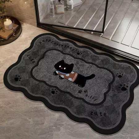 Playful Dog-Themed Bath Rug