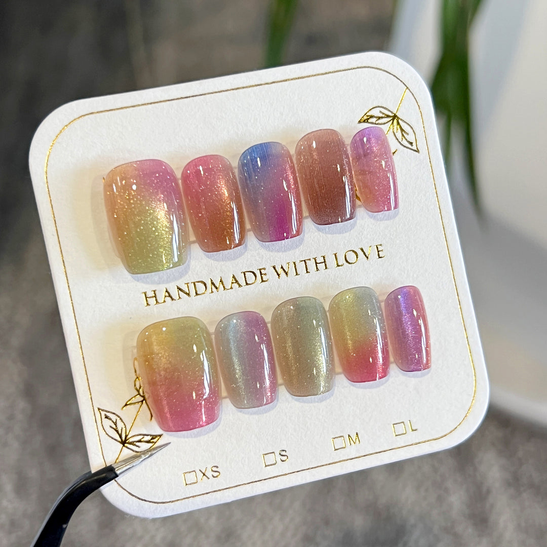 Artistic and colorful acrylic nails Kalsten