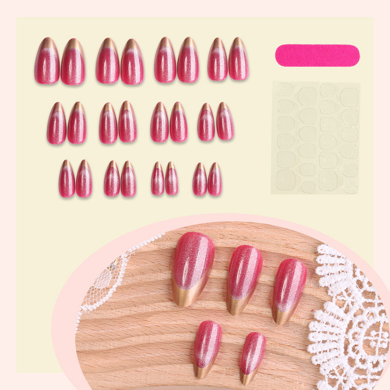 Elegant Stiletto Press-On Nail Art Set with Shimmering Gloss Finish Kalsten