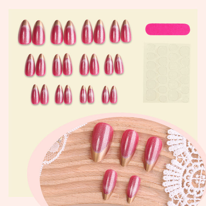 Elegant Stiletto Press-On Nail Art Set with Shimmering Gloss Finish Kalsten