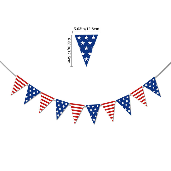 Unisex nan patriotic star and stripe multi-strand bunting garland banner set Kalsten