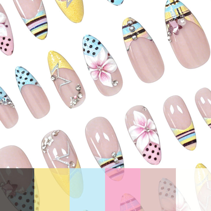 Floral Decorative Acrylic Nail Art Enhancements Kalsten