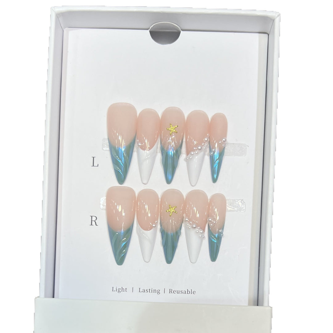 Floral and Polka Dot Press-On Nail Set Kalsten
