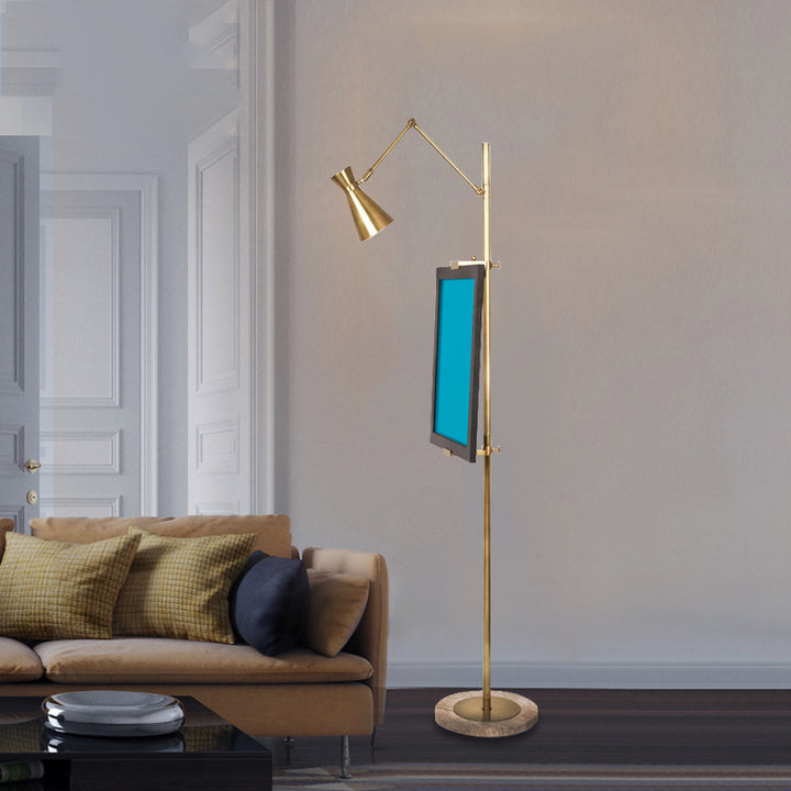 Adjustable Floor Lamp with Marble Base