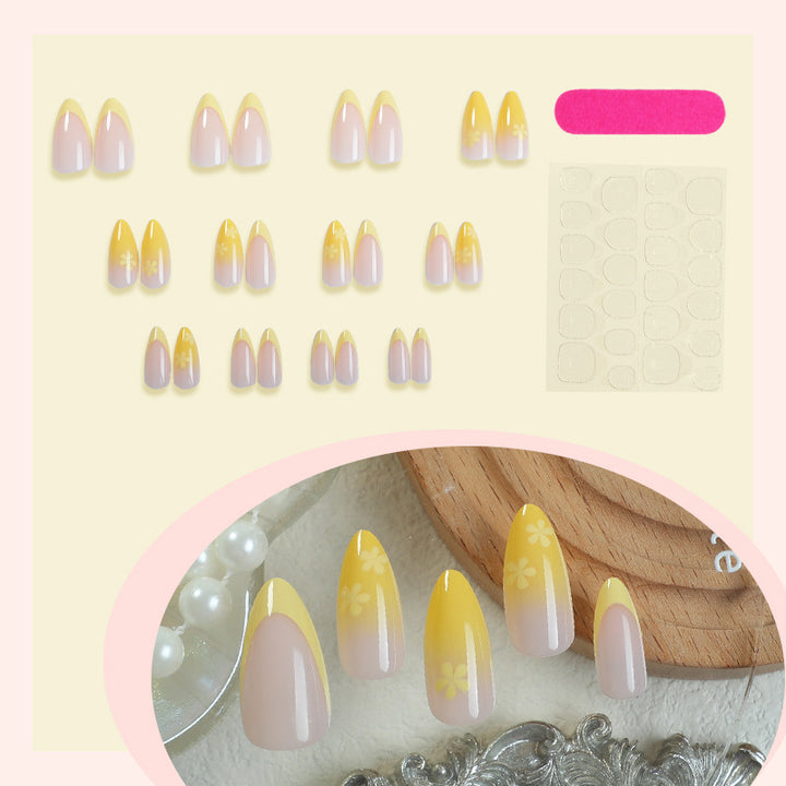 Vibrant Floral Decorative Press-On Nail Set Kalsten