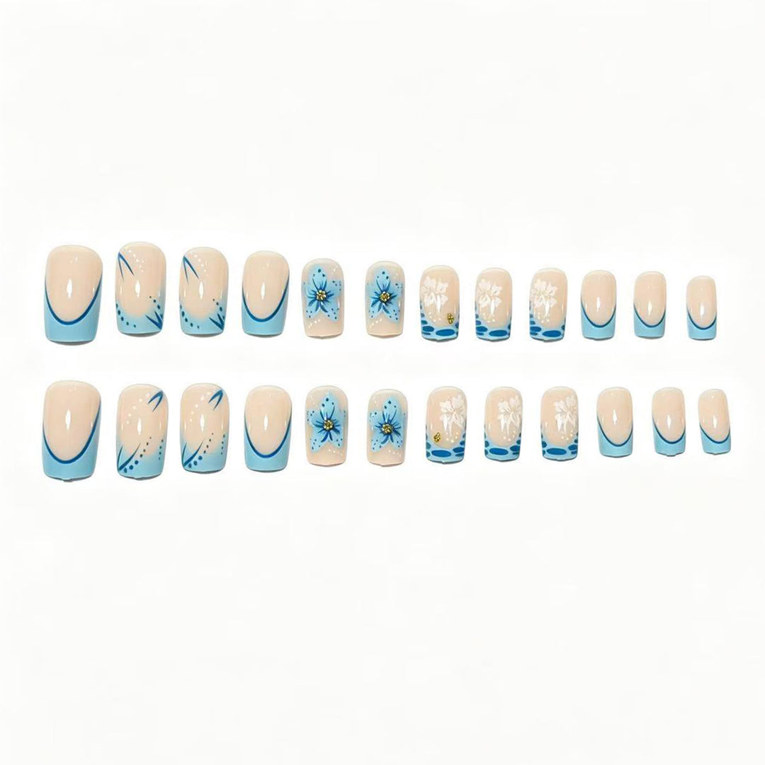 Artisan Floral Acrylic Press-On Nail Set Kalsten