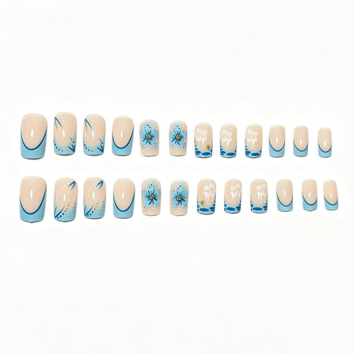 Artisan Floral Acrylic Press-On Nail Set Kalsten