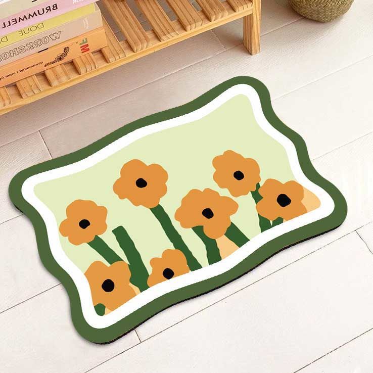 Floral Decorative Area Mat for Home Decor