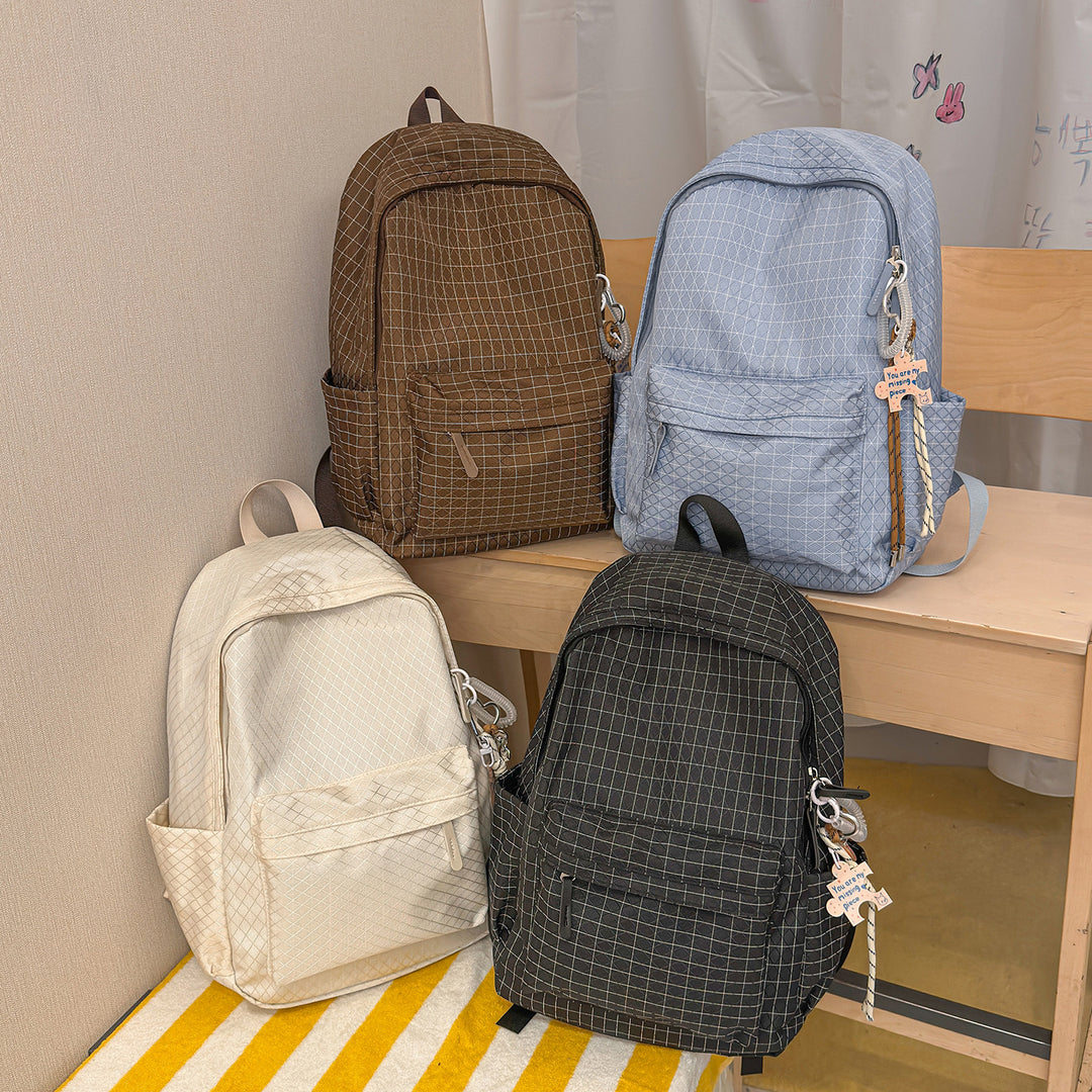 Casual Checkered Backpack Kalsten