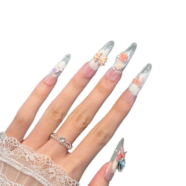 Decorative Floral Nail Press-On Set Kalsten