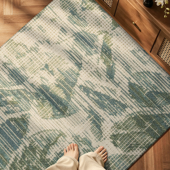 Artistic Leaf Pattern Area Rug