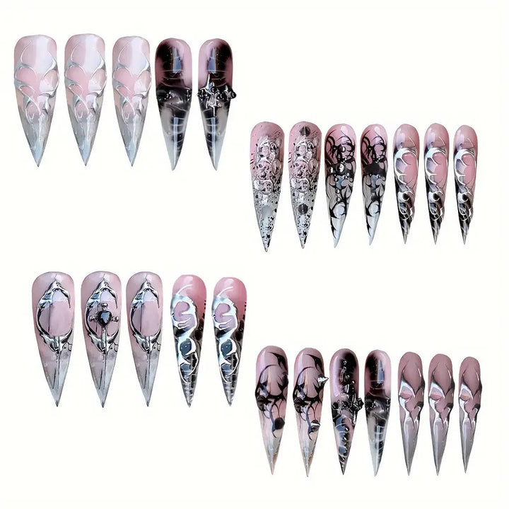 Artistic Gothic Stiletto Press-On Nails Kalsten