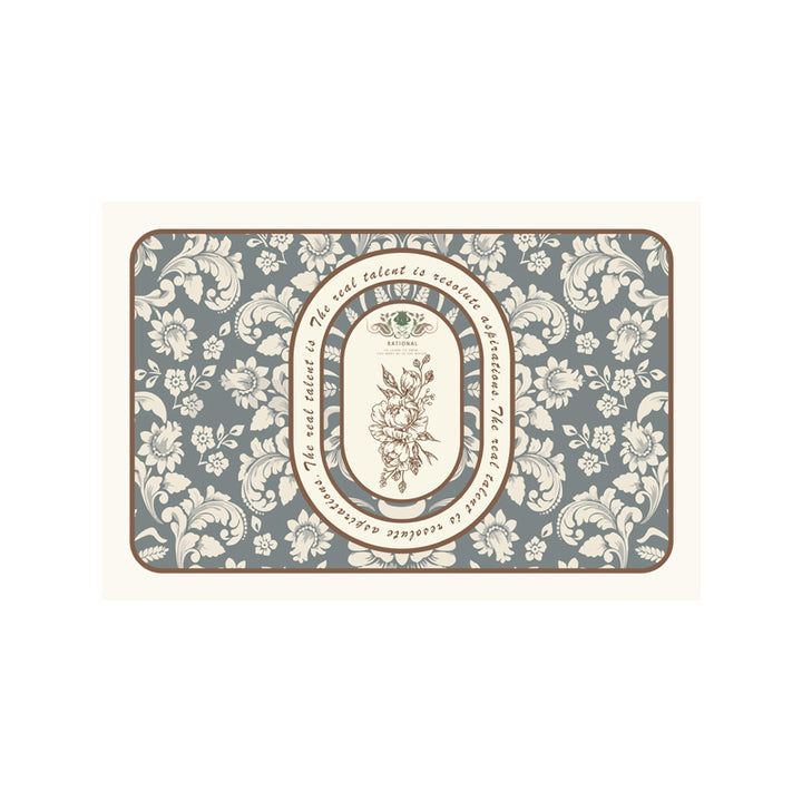 Elegant Floral Kitchen Mat