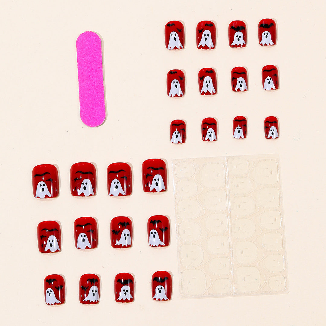 Halloween-Themed Acrylic Nail Art Kalsten