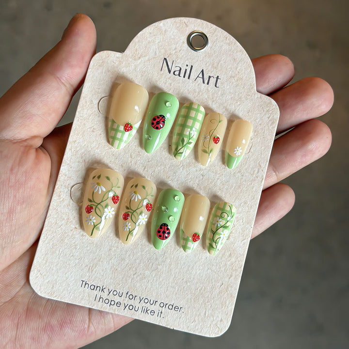 Artistic Natural Press-On Nails Set Kalsten