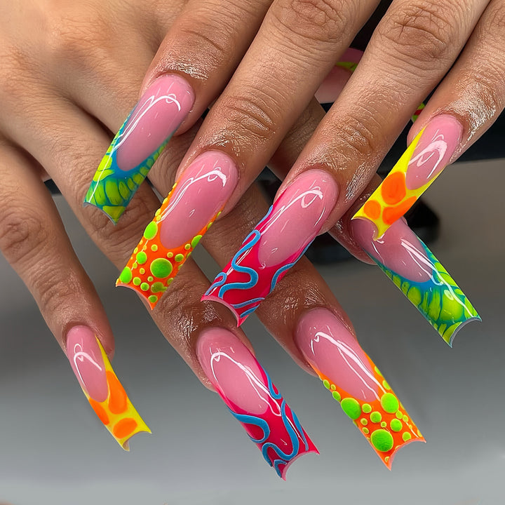 Glamorous 3D Long Stiletto Press-On Nails Kalsten