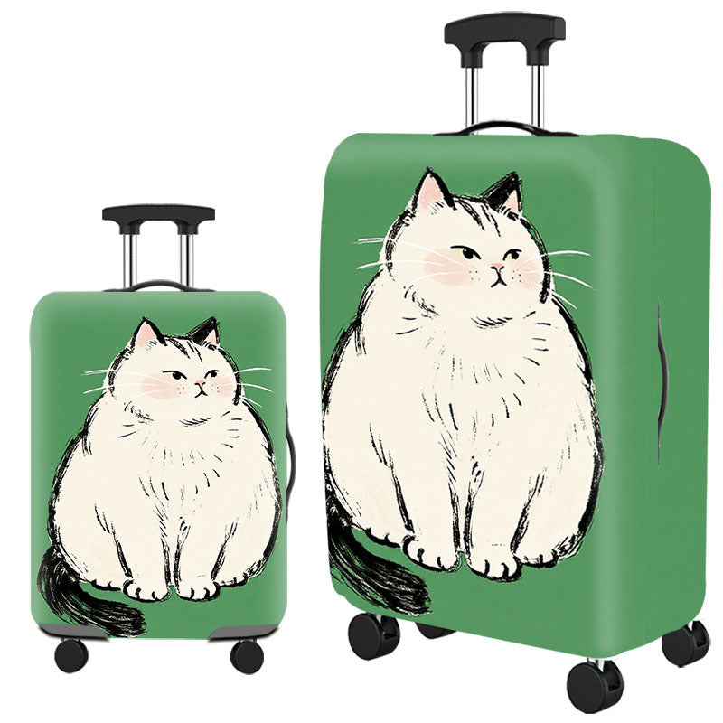 Unisex hard shell suitcase with a playful cat design Kalsten