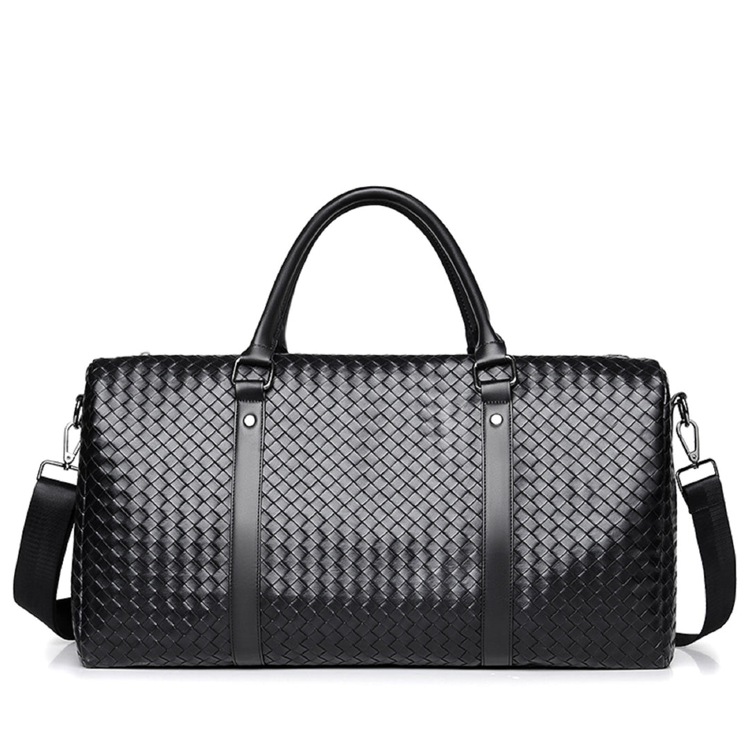 Premium Woven Leather Duffel Bag Kalsten