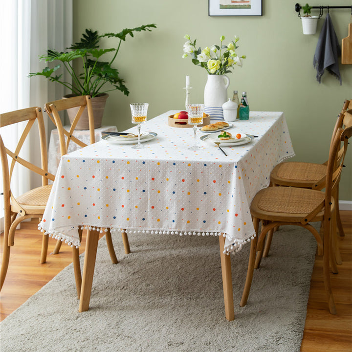 Decorative Polka Dot Tablecloth