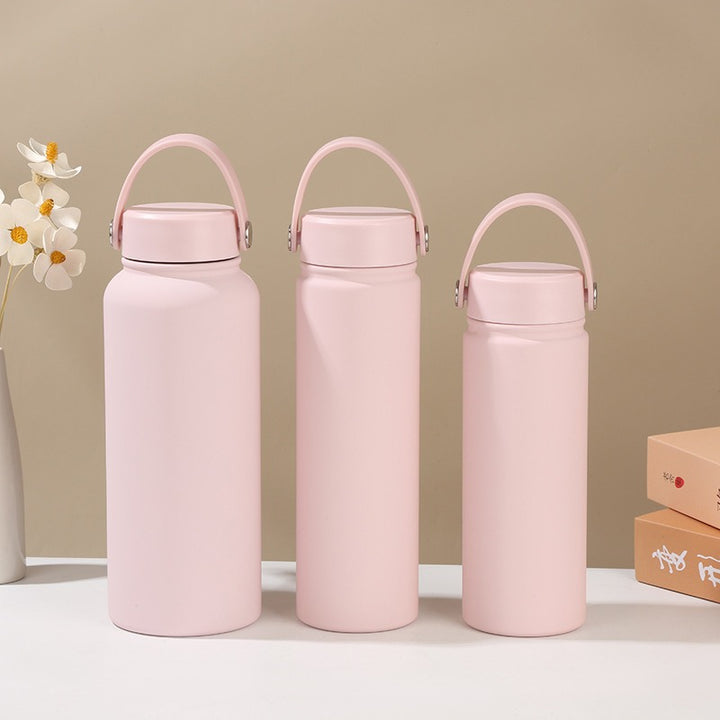 Women's double-walled insulated water bottle with practical carrying handle Kalsten