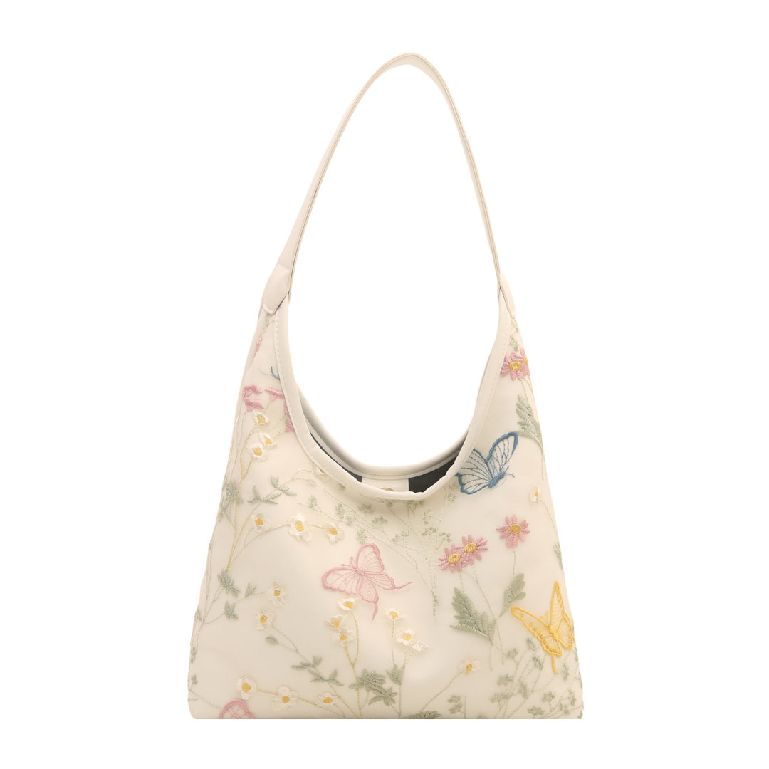 Artistic Embroidered Hobo Bag