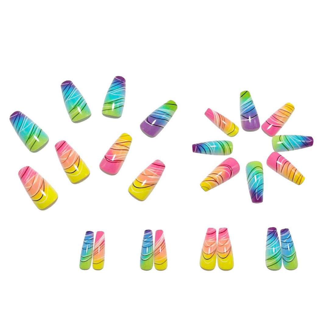Nail set with elegant glitter design Kalsten