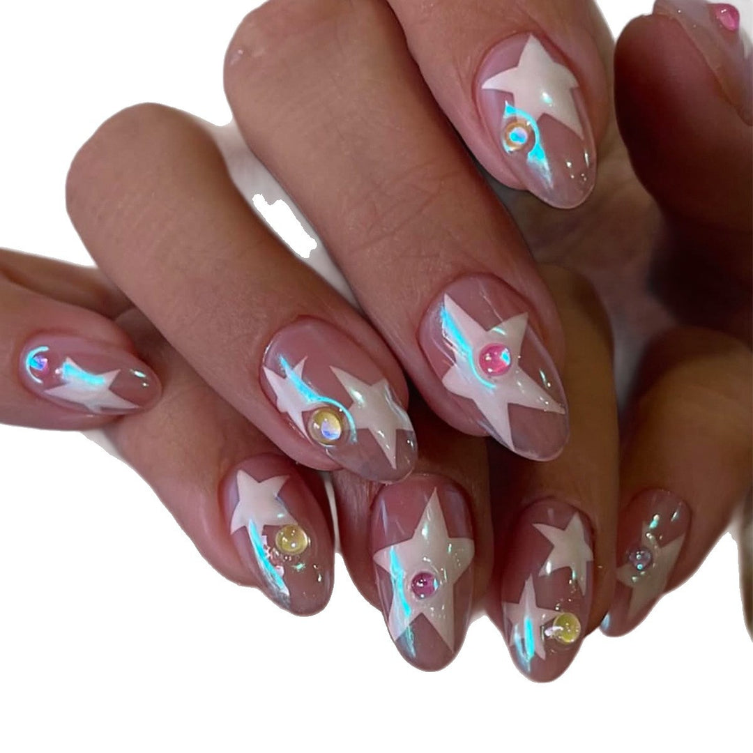 Artificial nails with sparkling star design Kalsten