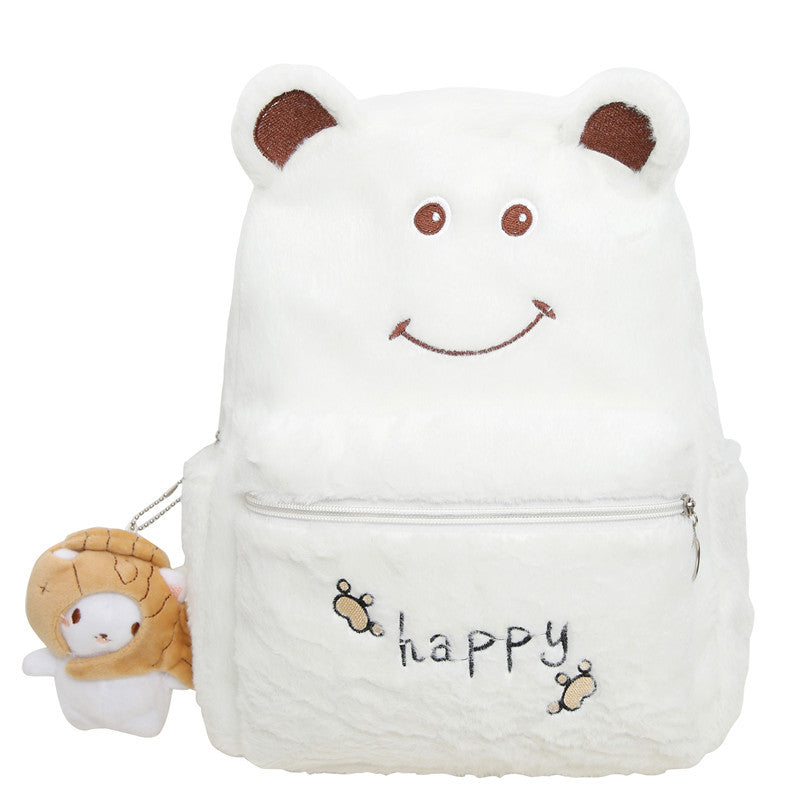 Plush Bear-Themed Backpack