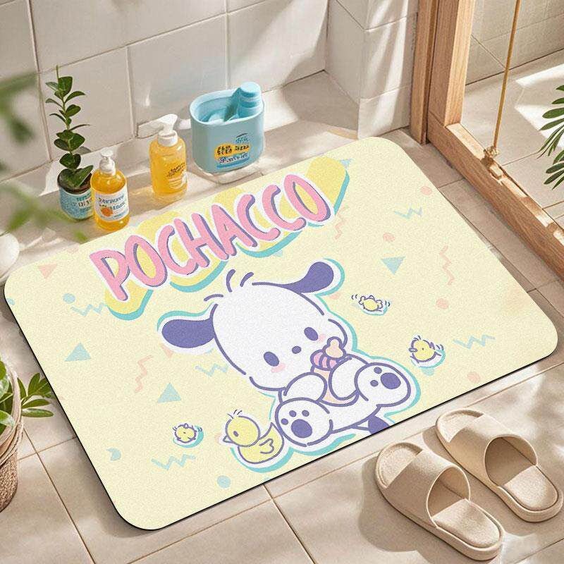 Cartoon-Themed Absorbent Bath Mat