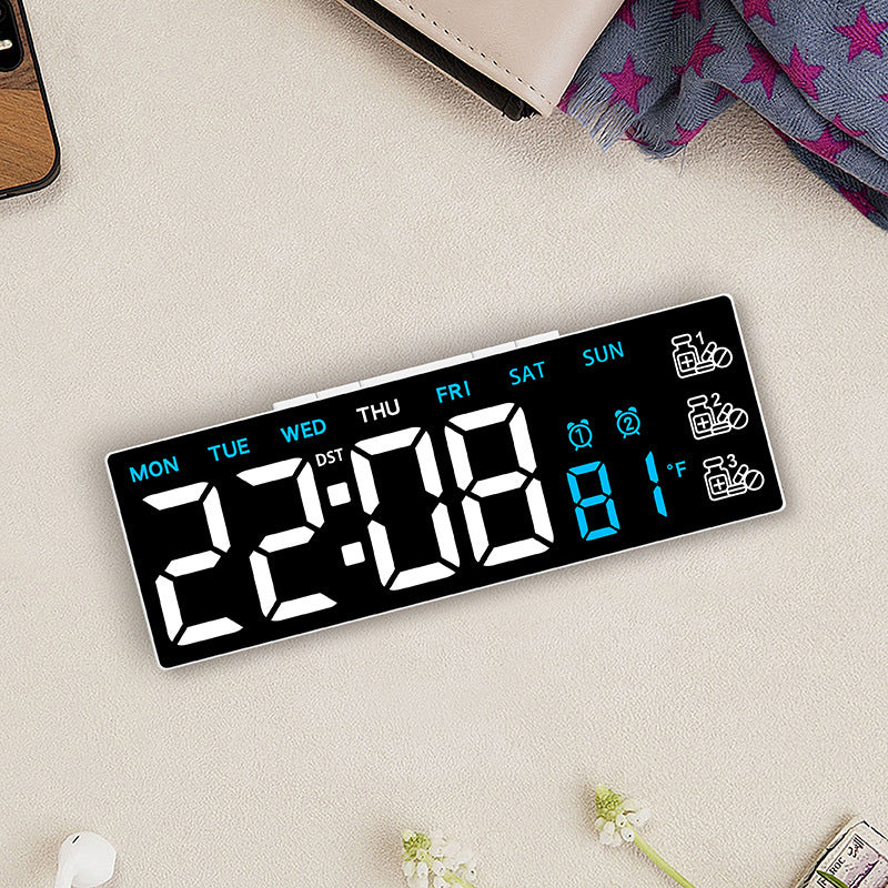 Digital LED desk clock with temperature and day of the week display Kalsten