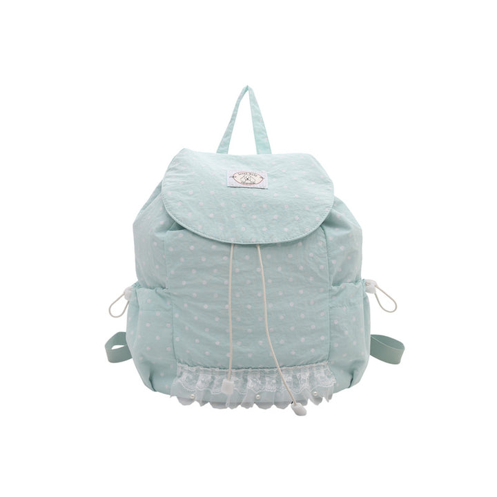 Charming Polka Dot Ruffled Backpack Kalsten