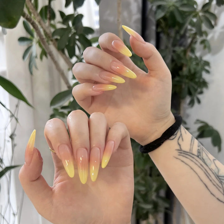 Gradient Stiletto Press-On Nails Kalsten