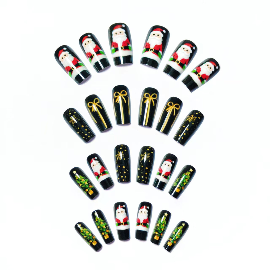 Artificial nails with festive Christmas motif Kalsten