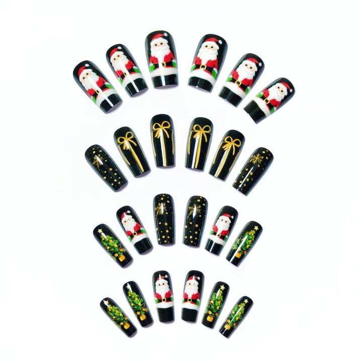 Artificial nails with festive Christmas motif Kalsten