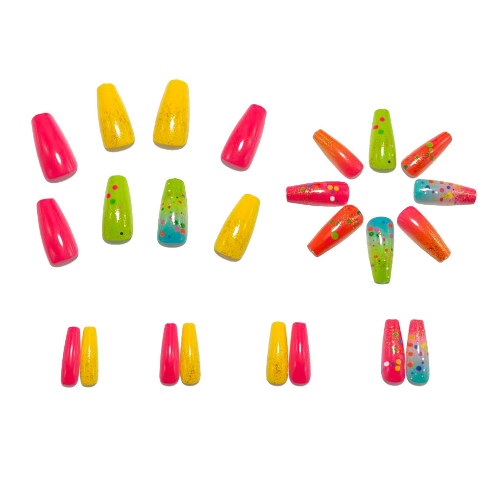 Creative artificial nails with glitter and gradient effects Kalsten