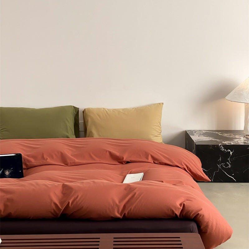 Bedding set made of soft cotton microfiber with quilted comforter