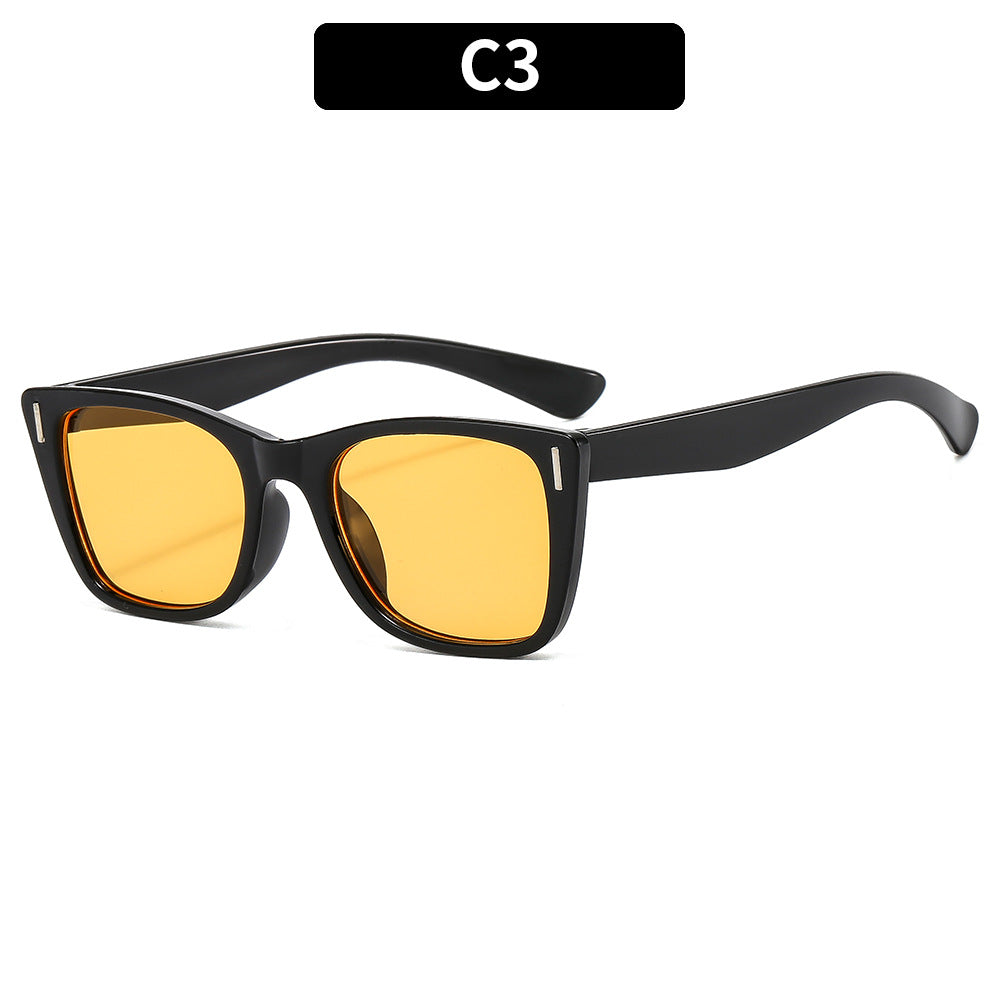 Retro-Inspired Angular Frame Sunglasses