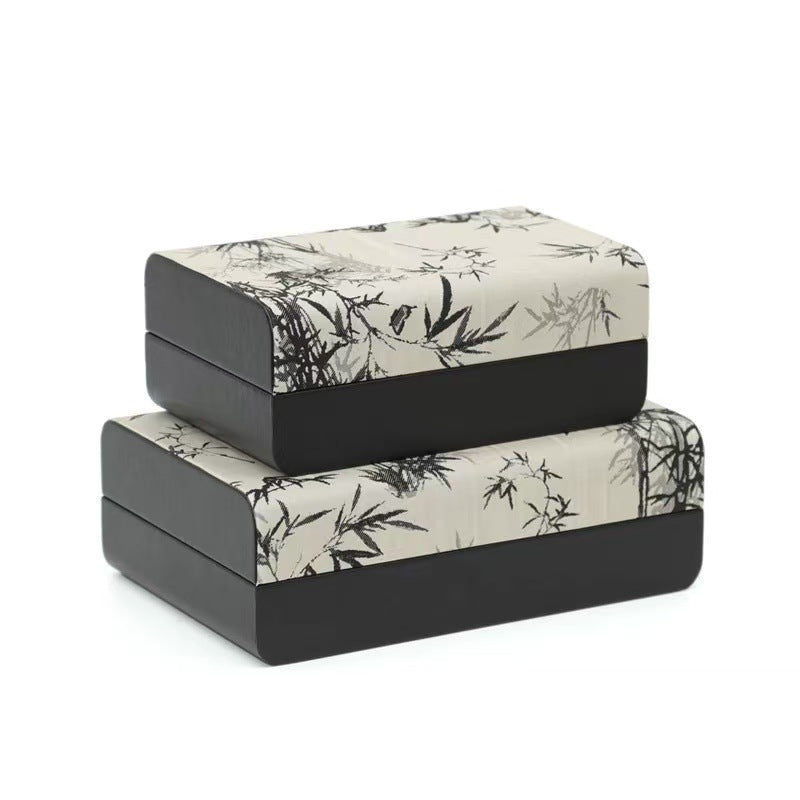 Decorative Storage Boxes with Woven Accents