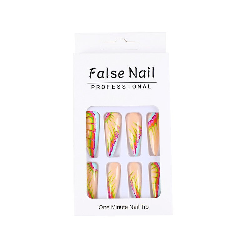 Creative artificial nails with modern wave pattern Kalsten