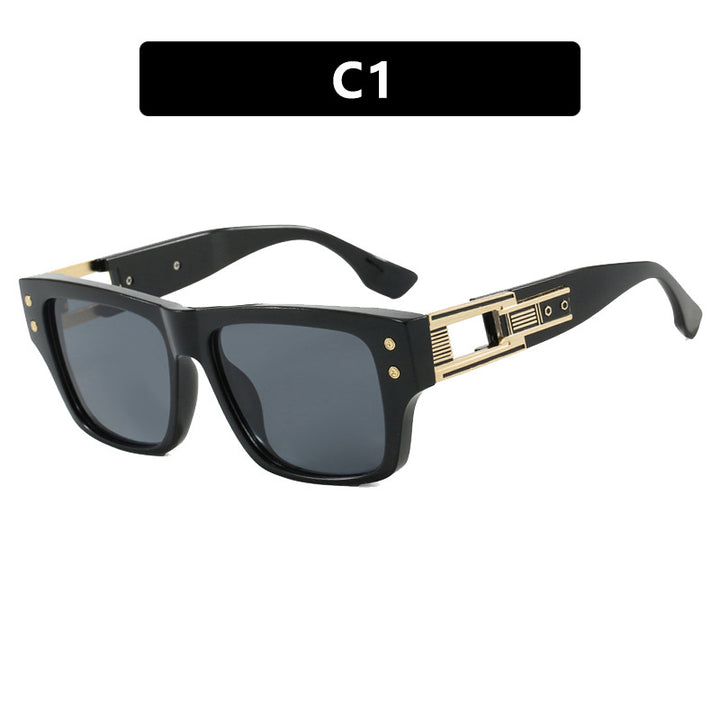 Women’s trendy square sunglasses with elegant gold decorative structure Kalsten