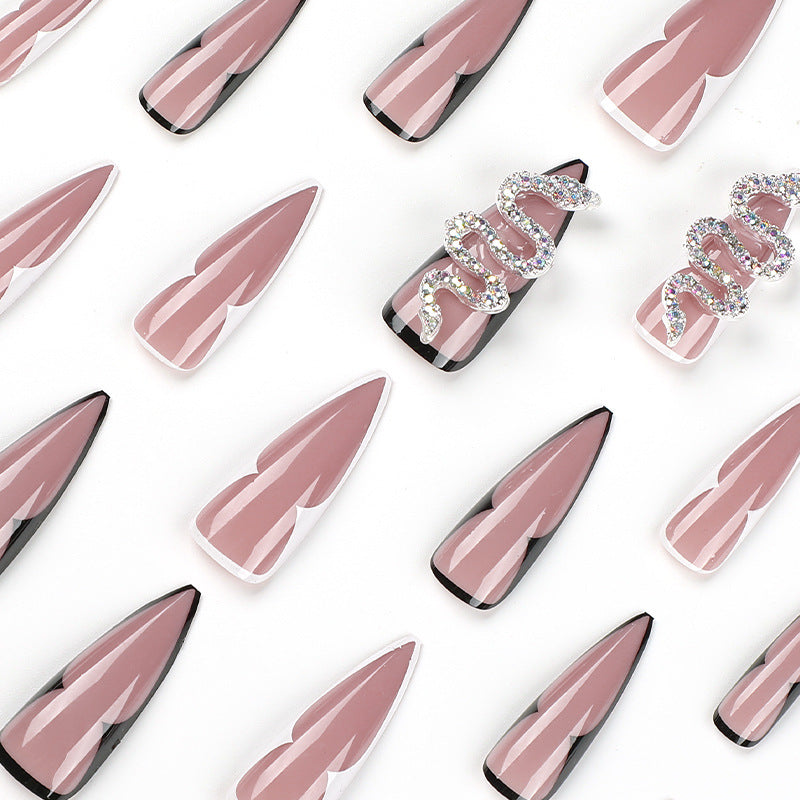 Artistic Nail Extensions with Elegant Stiletto Design Kalsten