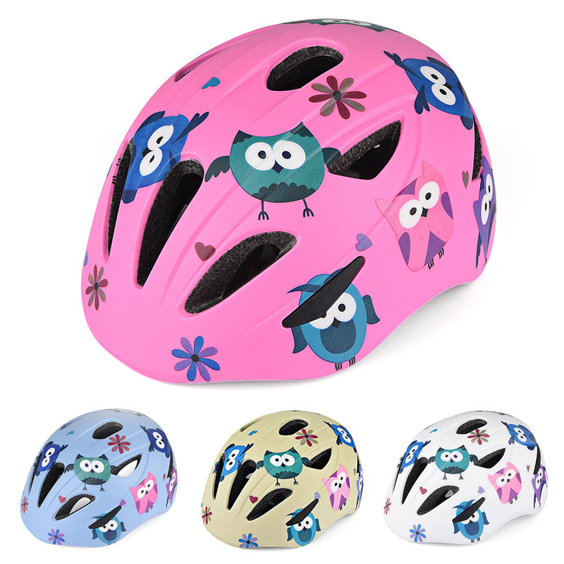 Children's Playful Owl Design Safety Helmet Kalsten