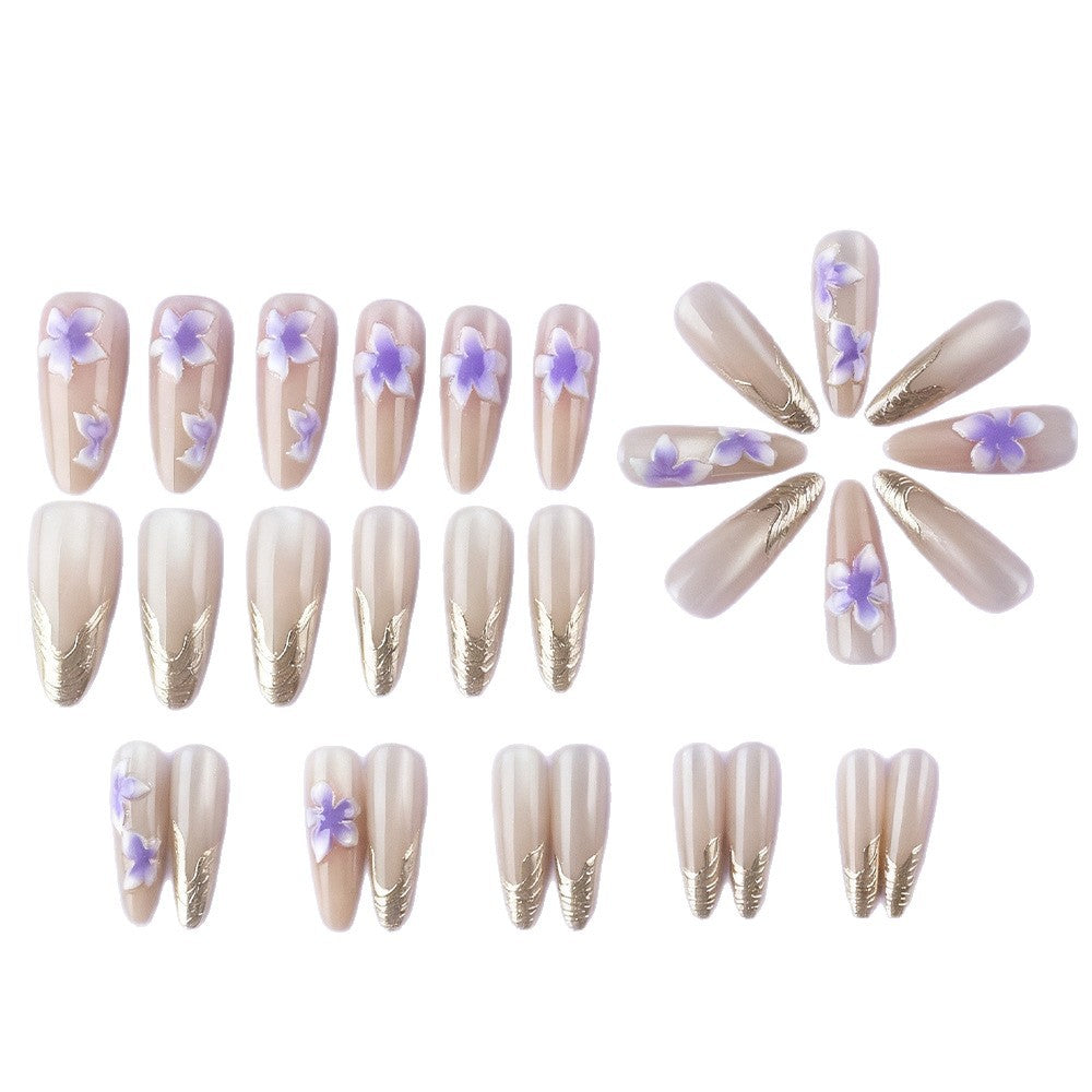 Floral Design Press-On Nails Kalsten