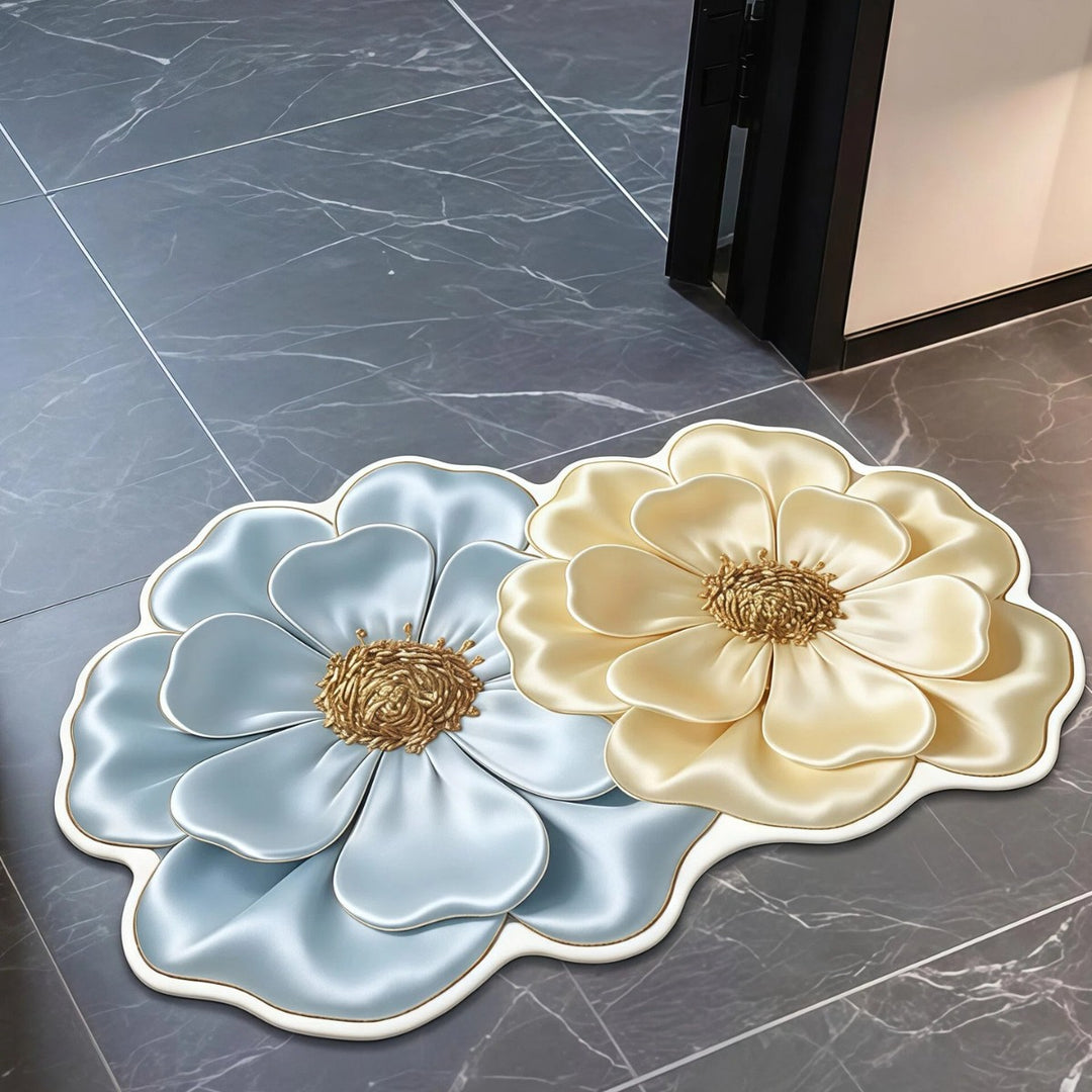 Luxurious Floral Pattern Bath Mat